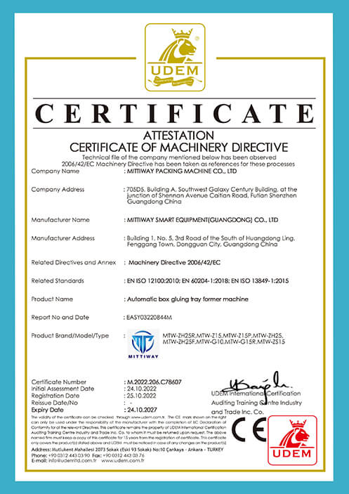 Mittiway Packing Machine Certificates 4