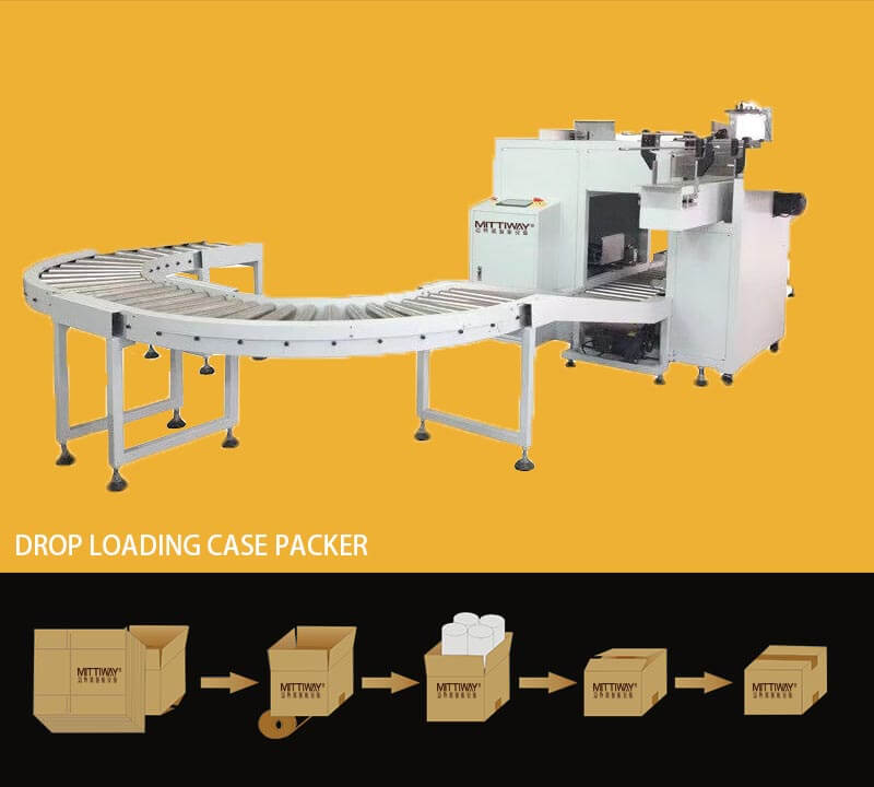 BOTTLES DROP LOADING CASE PACKER MACHINE