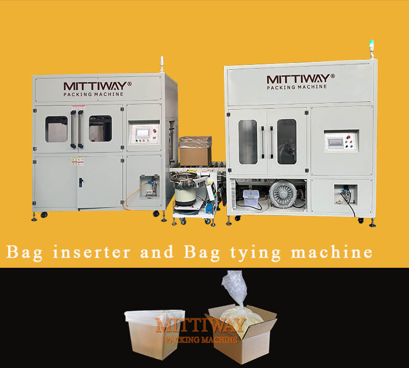 BAG TYING MACHINE AND BAG MAKER INSERTER TWIST TIE MACHINE