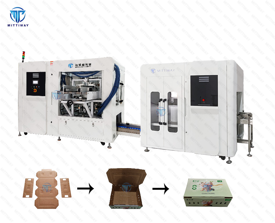 Hot Melt Glue Box Folding And Hot Melt Glue Lid Cover Machine